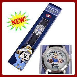 Disney Cruise‎ Line 1998 Limited Release Mickey Mouse Captain Watch NIB Vintage